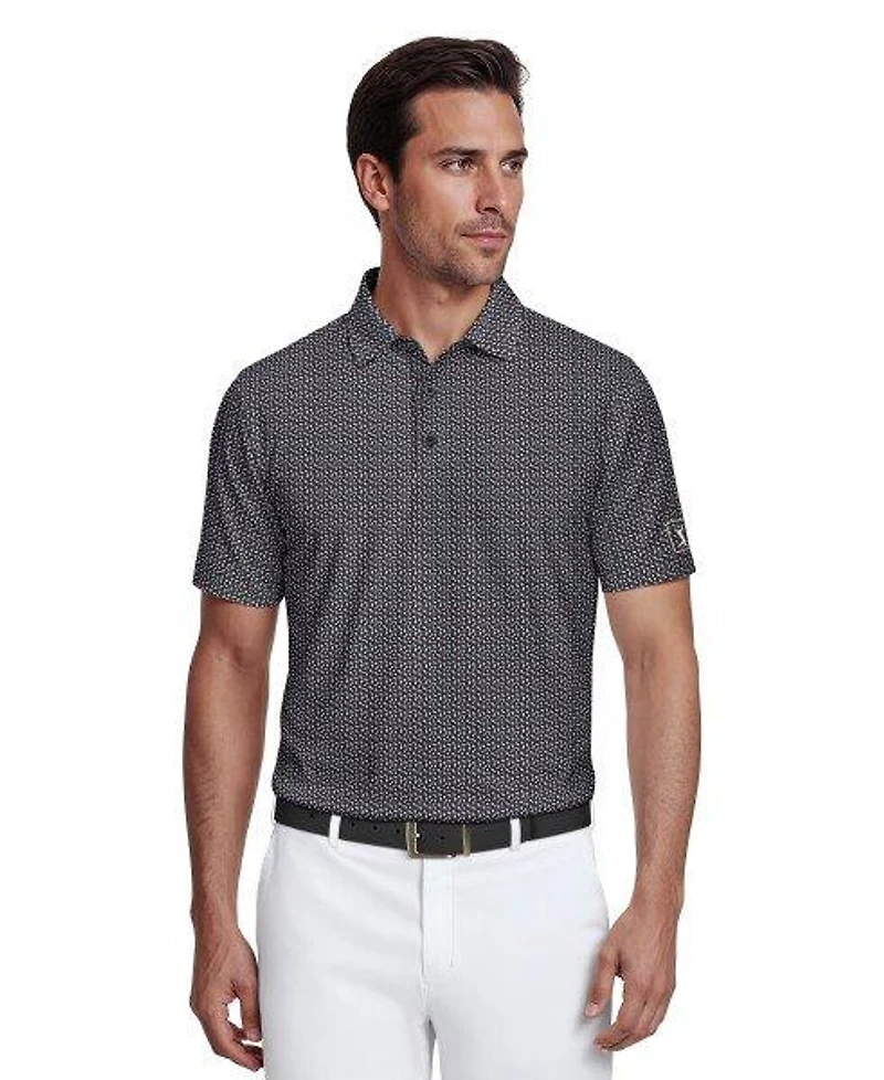 Men's Confetti Geo Printed Short Sleeve Polo