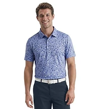 Men's Abstract Confetti Printed Short Sleeve Polo