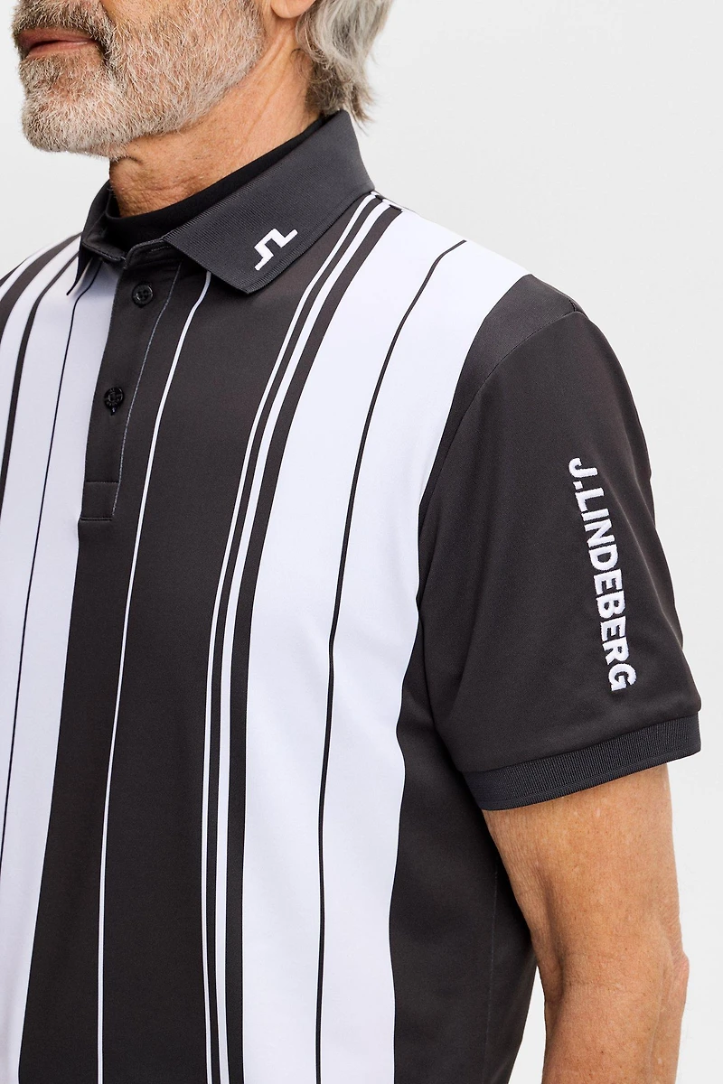 Men's 30Y Tour Tech Striped Short Sleeve Polo