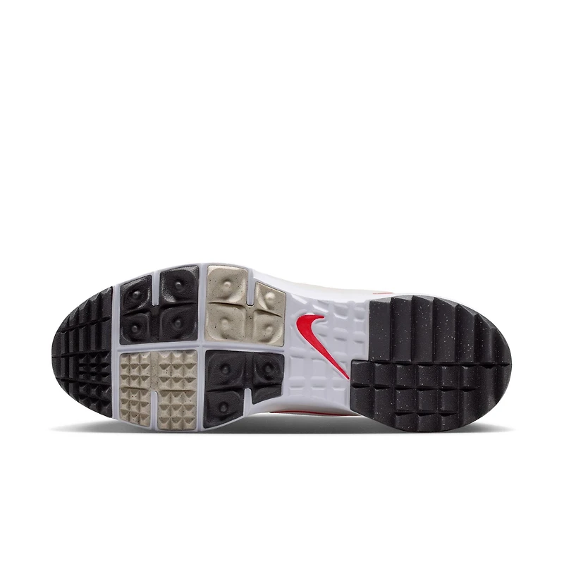 Tempo G Spikeless Golf Shoe - Off-White/Red
