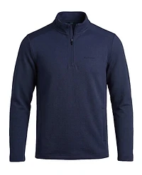 Men's Mesh Texture Double Knit 1/4 Zip Sweater