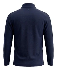 Men's Mesh Texture Double Knit 1/4 Zip Sweater