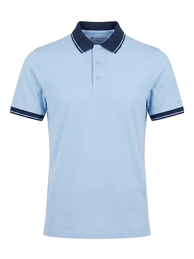 Men's Checker Rib Tech Pique Short Sleeve Polo