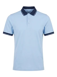 Men's Checker Rib Tech Pique Short Sleeve Polo