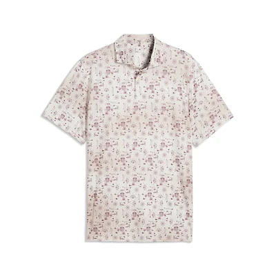 Men's Cloudspun Coastal Claret Short Sleeve Polo