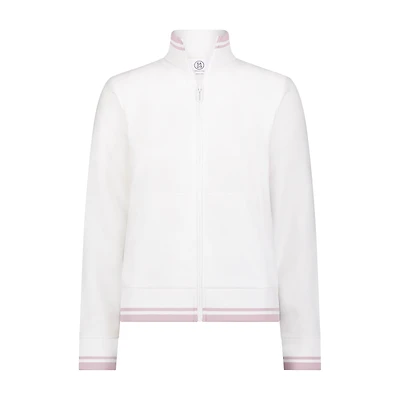 Women's Stripe Rib Zip Sweater