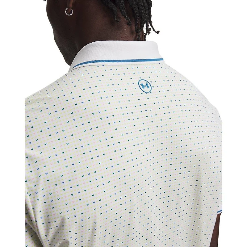 Men's UA ArmourDry Print Rib Short Sleeve Polo