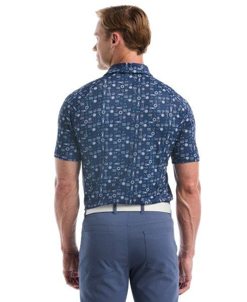 Men's All Weather Statement Print Short Sleeve Polo