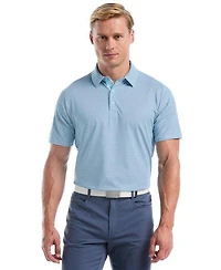 Men's Blocked Chev All Over Print Short Sleeve Polo