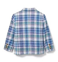 Plaid Linen Blazer