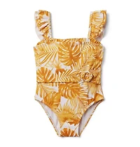 Palm Belted Swimsuit
