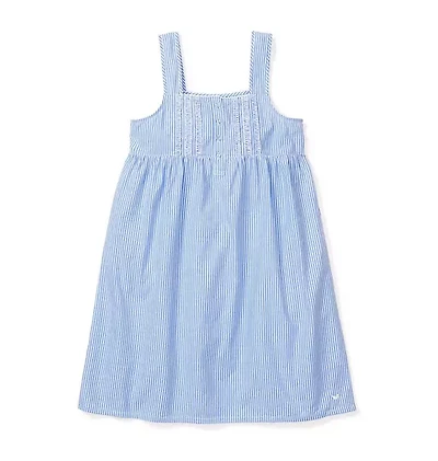 Petite Plume Women's Seersucker Charlotte Nightgown