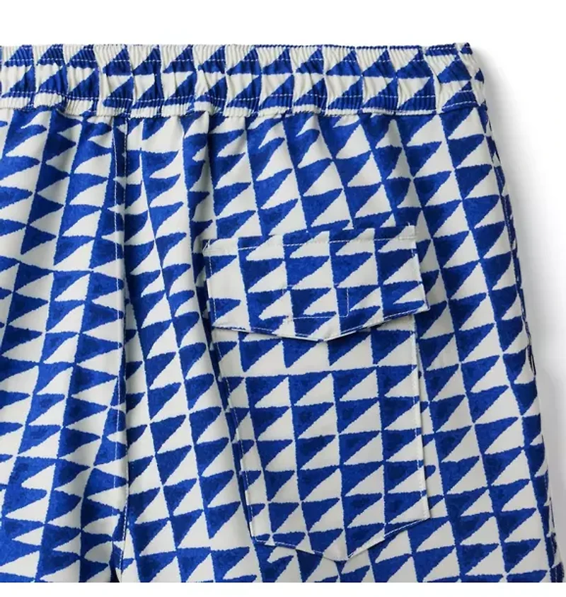 Dawne Florine Men's Tile Print Swim Trunk