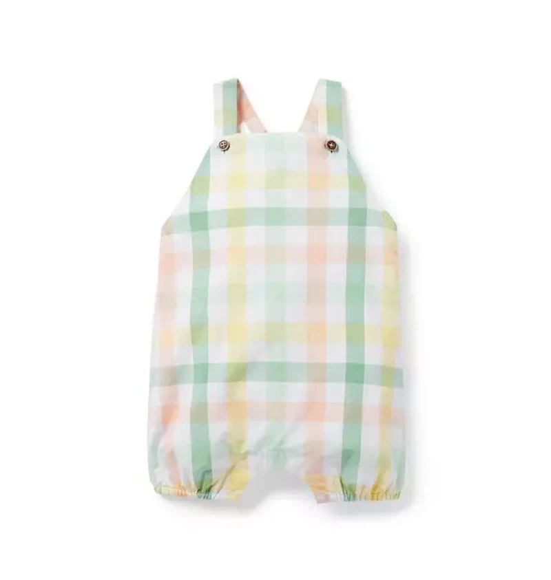 Plaid Baby Overall