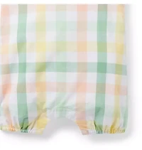 Plaid Baby Overall