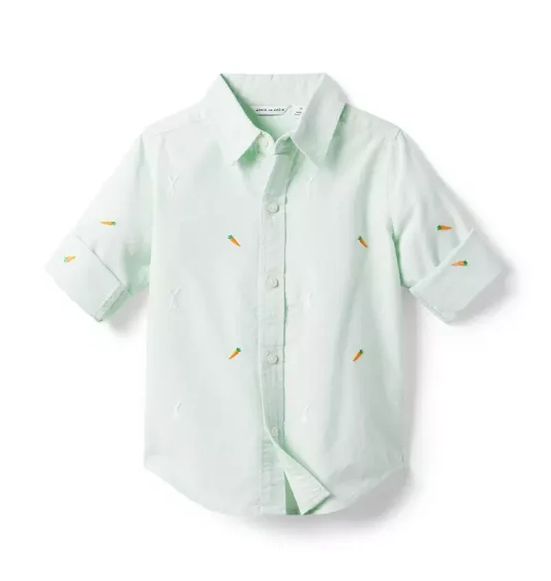 Embroidered Bunny Oxford Shirt
