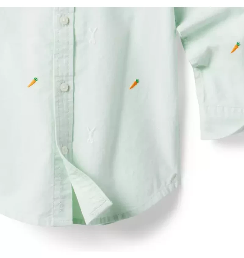 Embroidered Bunny Oxford Shirt