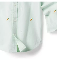 Embroidered Bunny Oxford Shirt