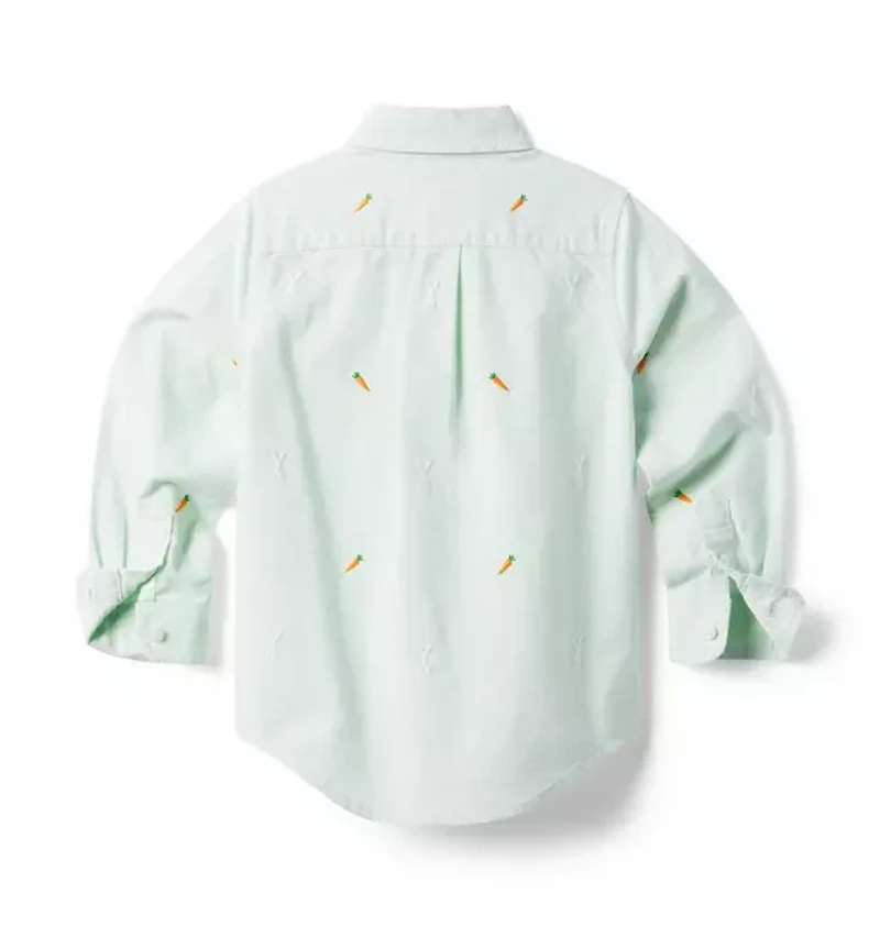 Embroidered Bunny Oxford Shirt