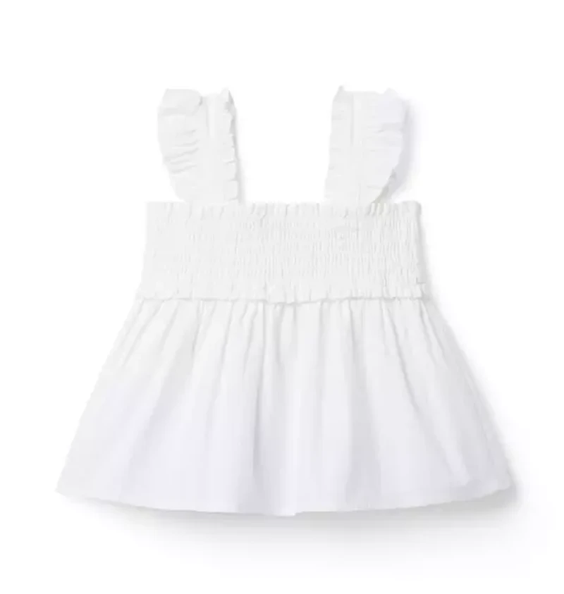 The Emily Seersucker Smocked Top