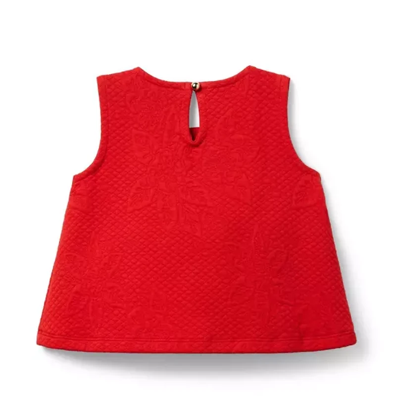 Quilted Floral Jacquard Top