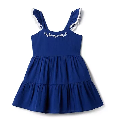 Embroidered Gauze Sundress