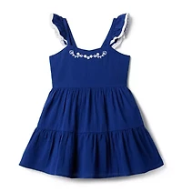 Embroidered Gauze Sundress