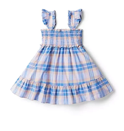The Emily Plaid Smocked Sundress