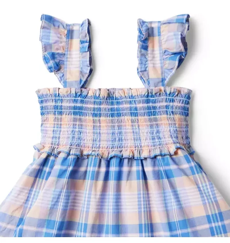 The Emily Plaid Smocked Sundress