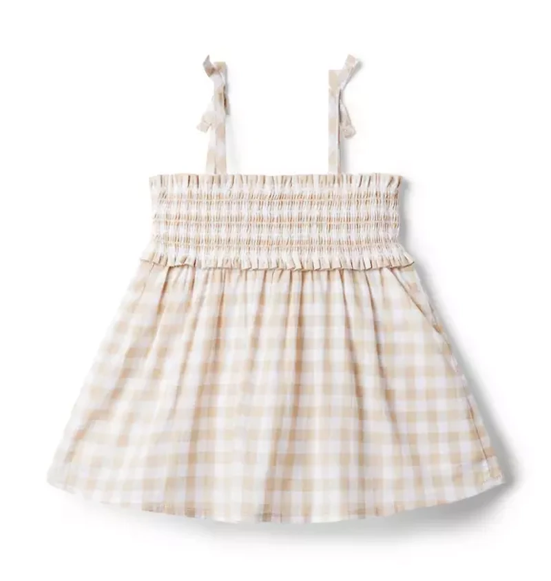 The Leilani Gingham Smocked Top