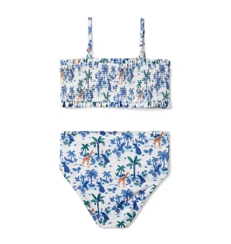 Safari Toile Recycled 2-Piece Swimsuit