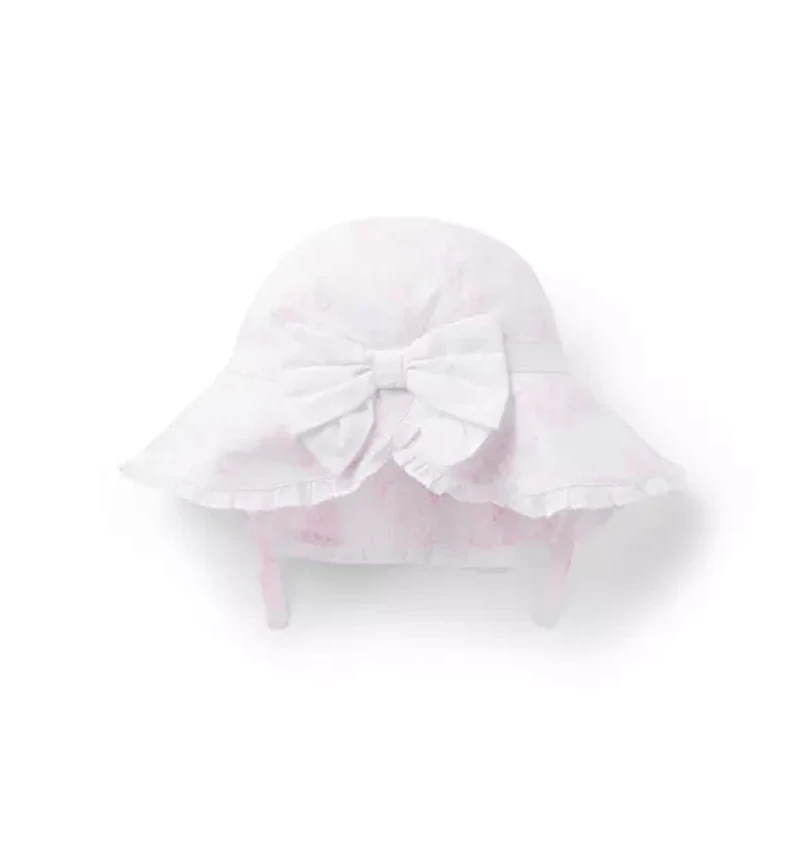 Baby Bunny Toile Sun Hat
