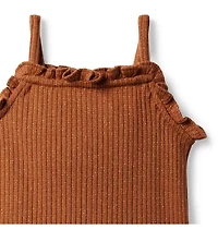 Metallic Ribbed Sweater Top