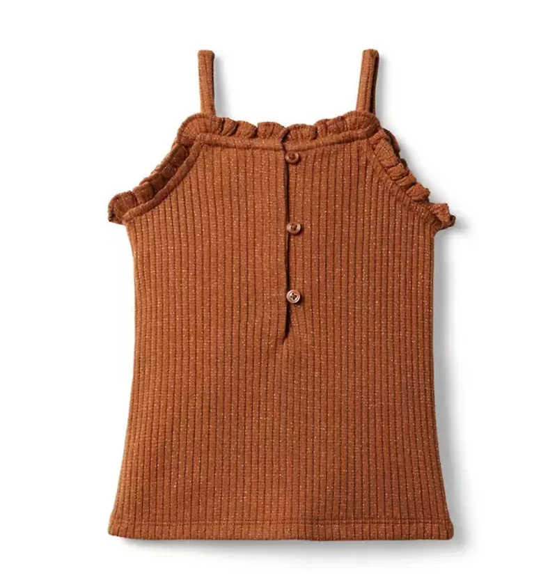 Metallic Ribbed Sweater Top