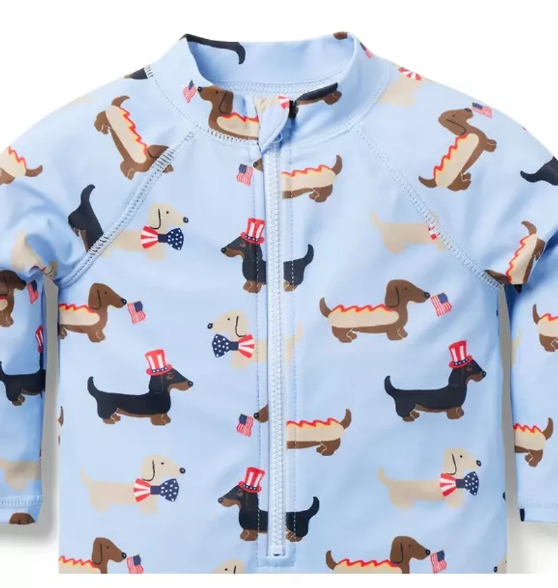 Baby Recycled Hot Dog Rash Guard Swimsuit