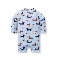 Baby Recycled Hot Dog Rash Guard Swimsuit