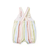 Baby Striped Linen-Cotton Overall