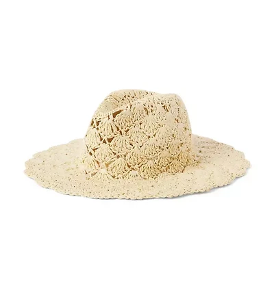 Crochet Straw Sun Hat