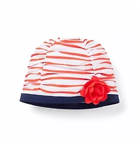 Recycled Striped Swim Cap