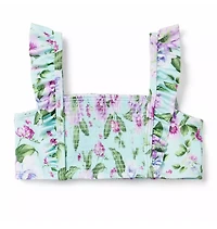 Recycled Floral Smocked 2-Piece Swimsuit