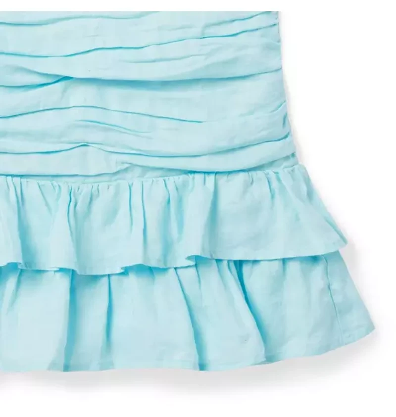Linen Ruched Dress