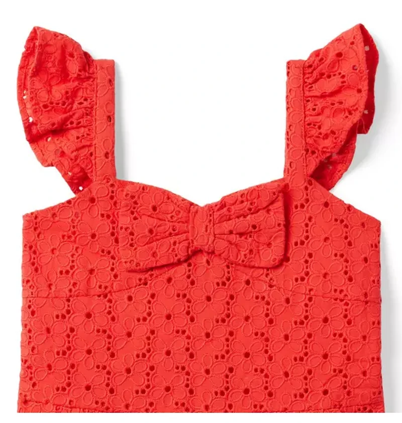 Eyelet Bow Romper