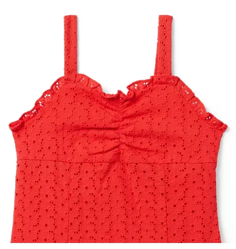 Eyelet Ruffle Dress