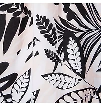 Tropical Leaves Ruffle Shoulder Sundress