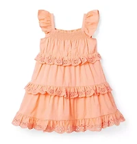 Eyelet Ruffle Dress