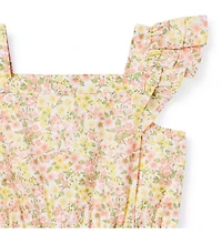 Floral Ruffle Sleeve Romper