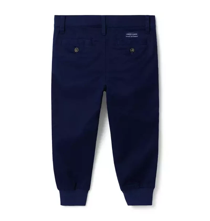The Button Twill Jogger