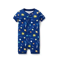 Baby Good Night Short Zip Pajama Outer Space