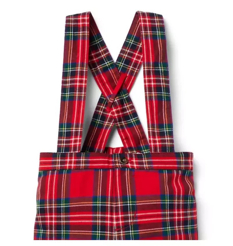 Baby Tartan Suspender Pant