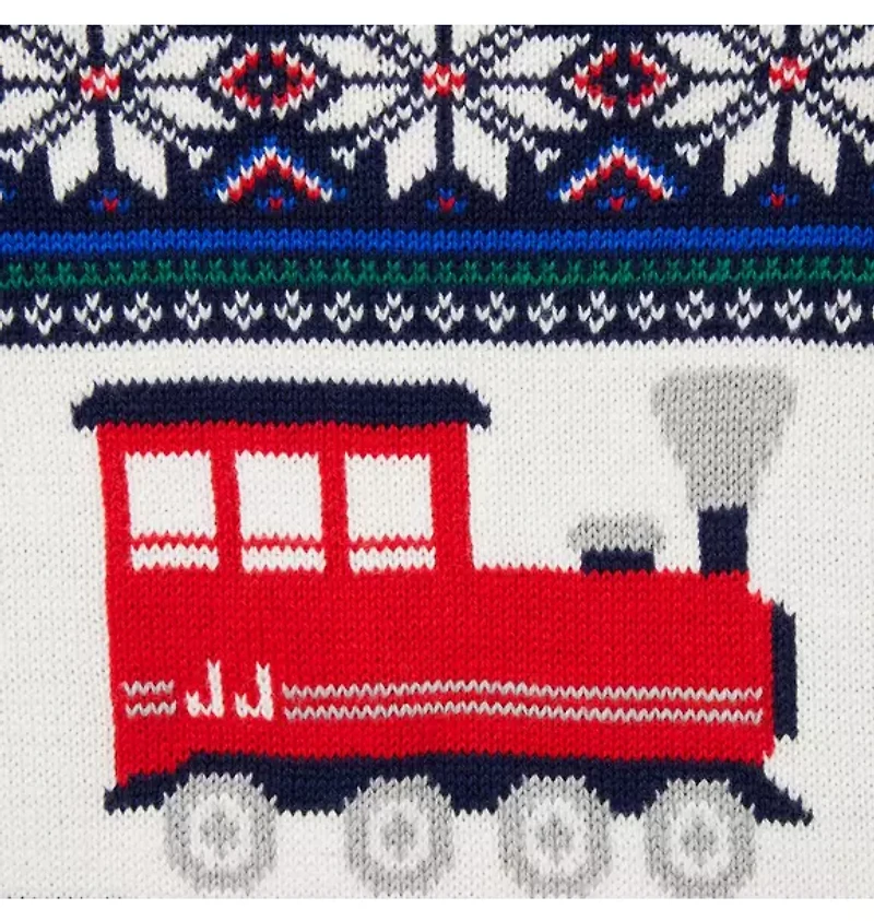 Baby Train Fair Isle Sweater One-Piece